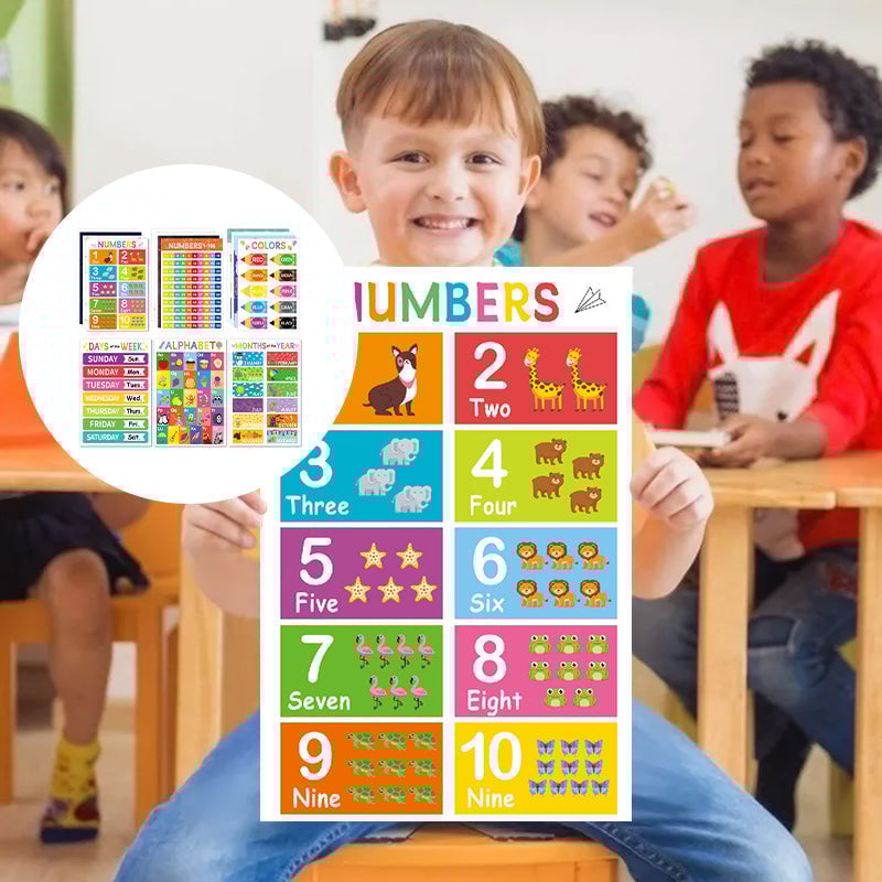 Colorful Educational Posters(18PCS/SET )