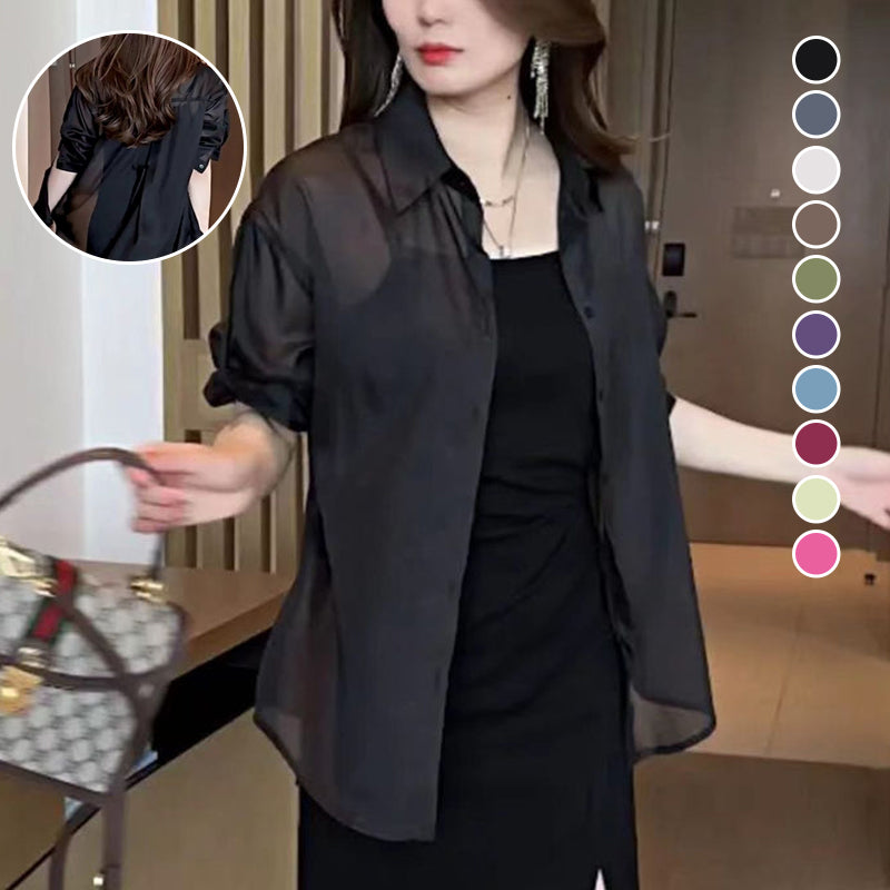 Summer Sunscreen Chiffon Shirt