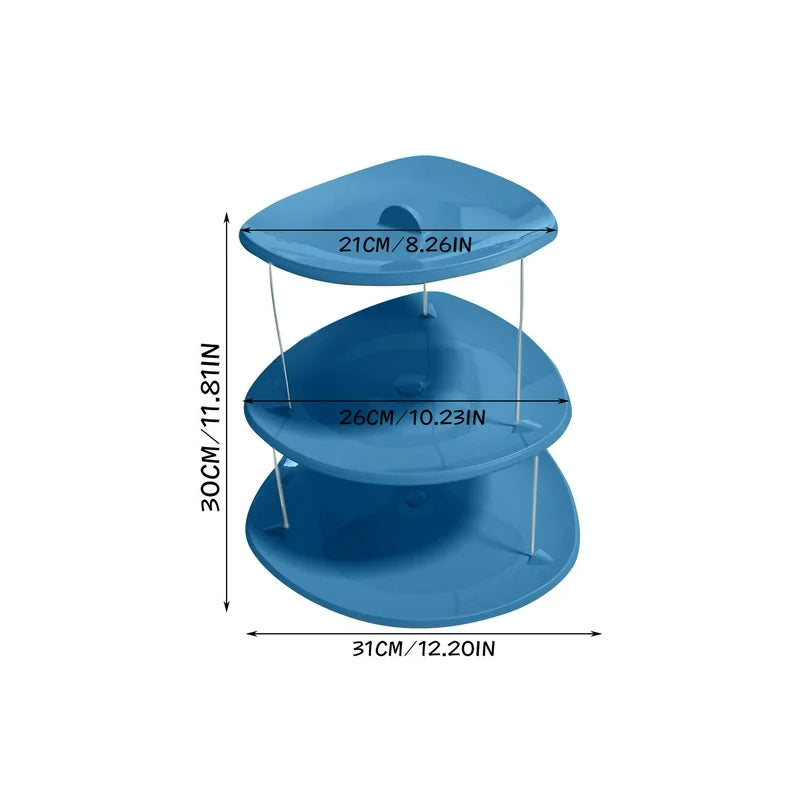 Collapsible Party Tray, 3 Tier