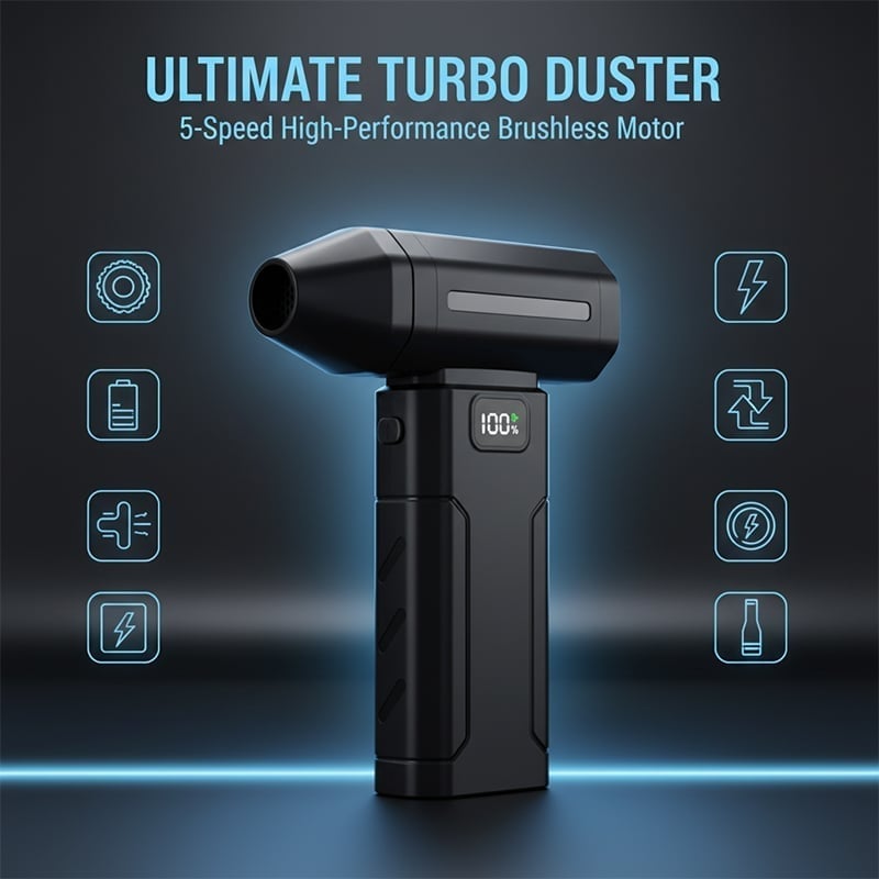 Ultra-Powerful 150,000 RPM Portable Turbo Fan