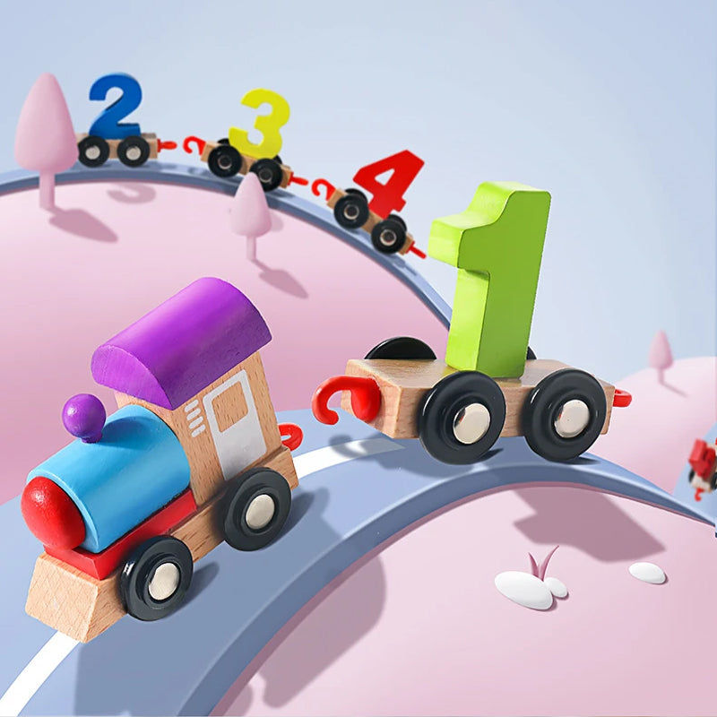 🚆Wooden Digital Train Toy