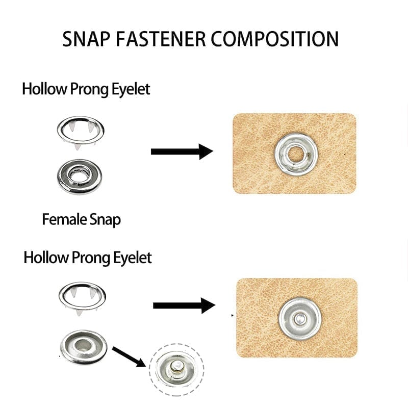 New Metal Snaps Buttons Kit
