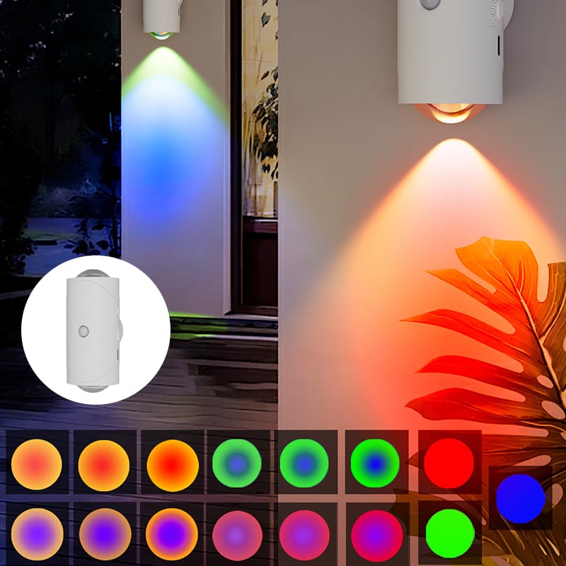 Smart Motion Sensor Wall Lamp with Colorful Gradient