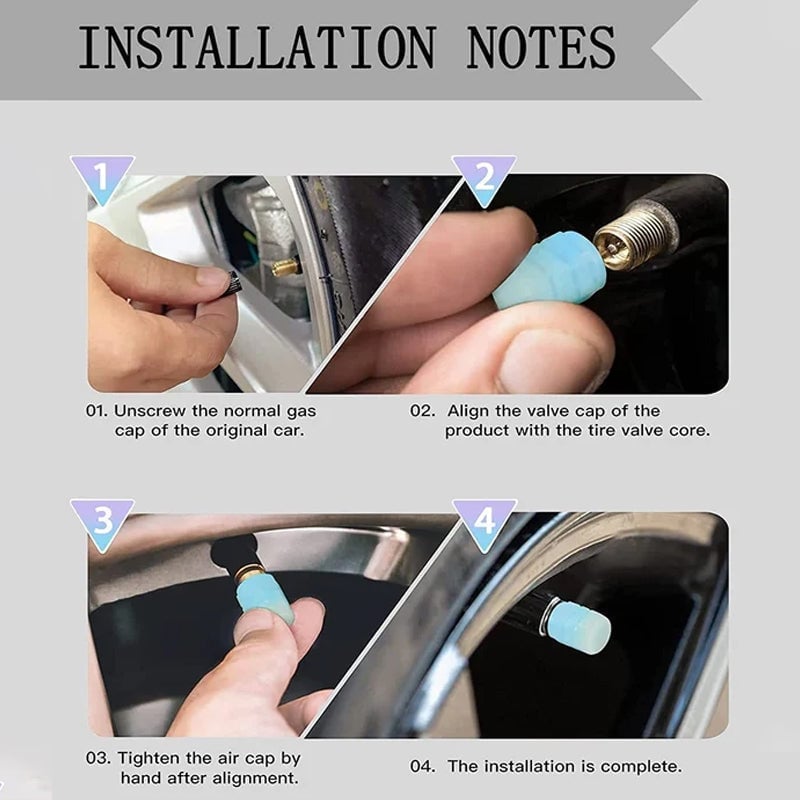 🌟Universal Fluorescent Tire Valve Caps (4 PCS/Set)