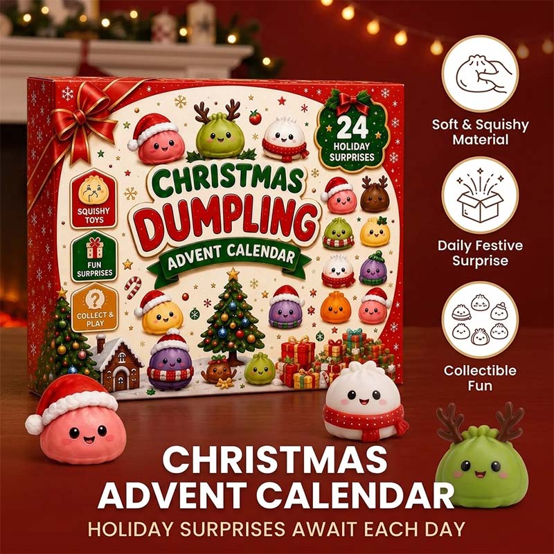 Christmas Dumpling Squishy Advent Calendar – 24 Surprise Toys