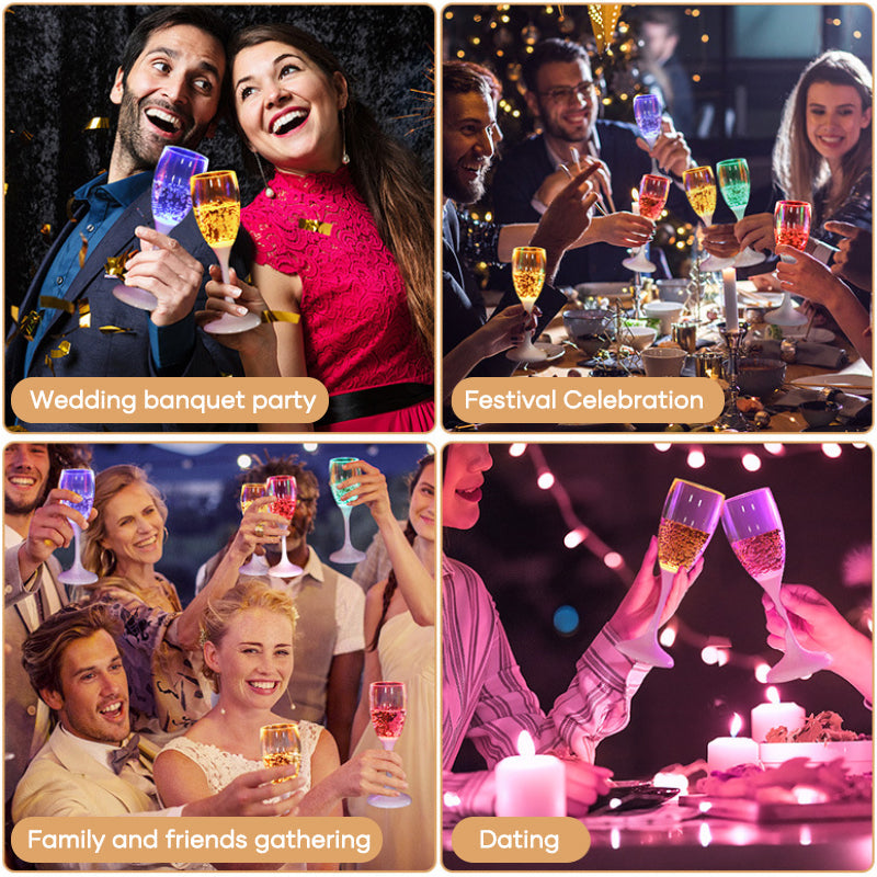 LED Lighted Champagne Glass