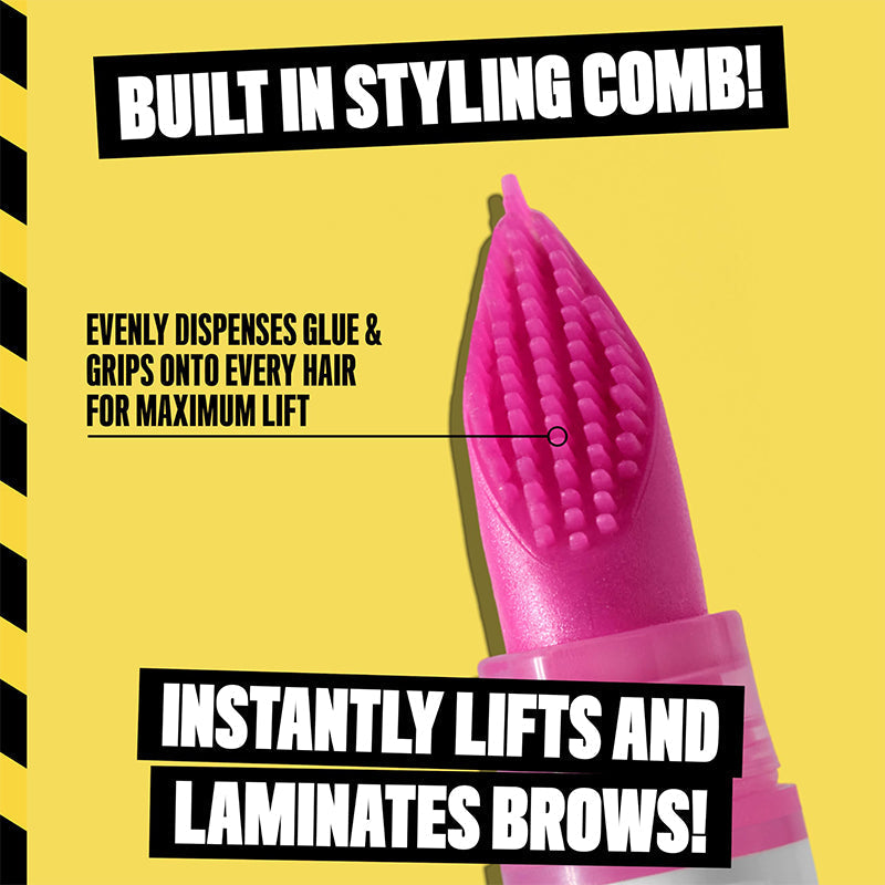 Strong Hold Brow Lamination Gel with Built-In Styling Comb