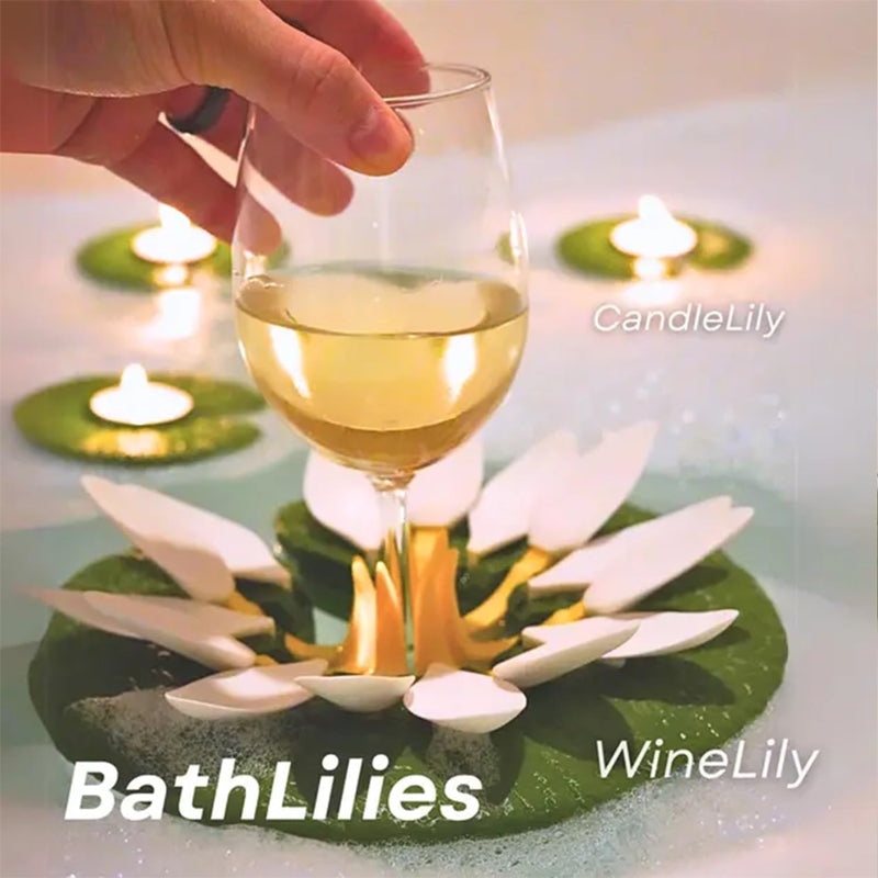 Lily Flower Wine Glass Holder for Bathroom