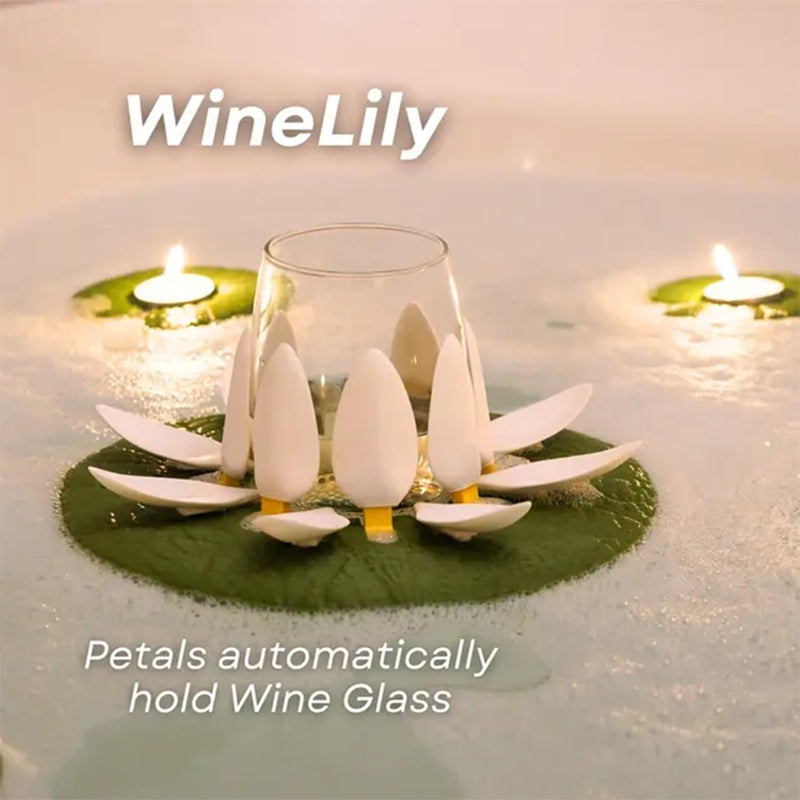 Lily Flower Wine Glass Holder for Bathroom