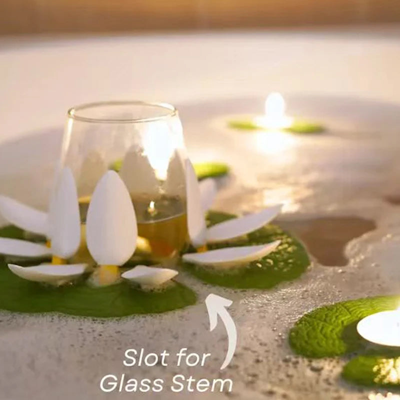 Lily Flower Wine Glass Holder for Bathroom