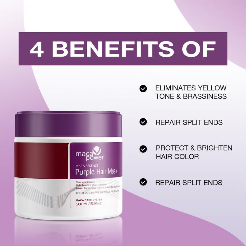 Collagen nourishing hair care deep repair purple hair mask