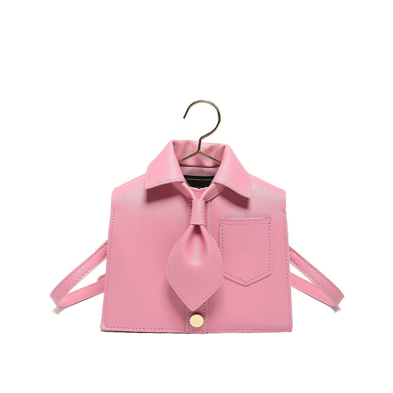 Women's Plain Color Shirt Design Crossbody Bag