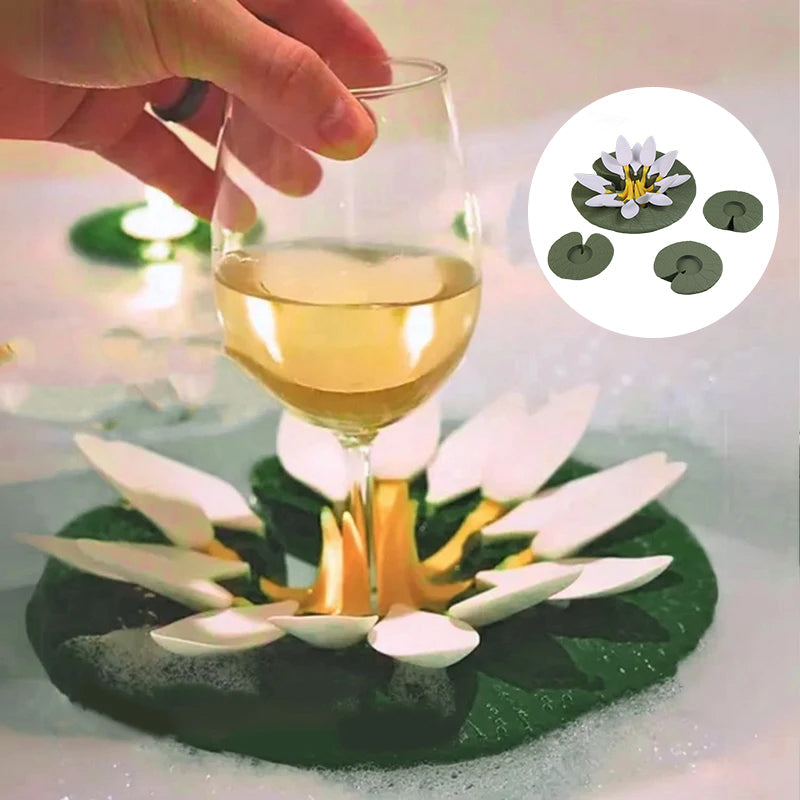 Lily Flower Wine Glass Holder for Bathroom