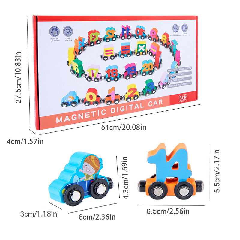 🚆Wooden Digital Train Toy