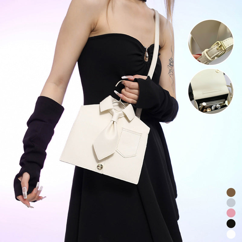 Women's Plain Color Shirt Design Crossbody Bag
