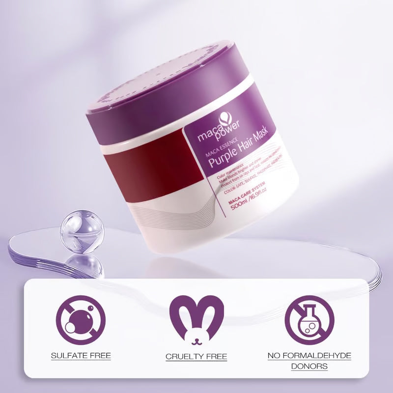 Collagen nourishing hair care deep repair purple hair mask