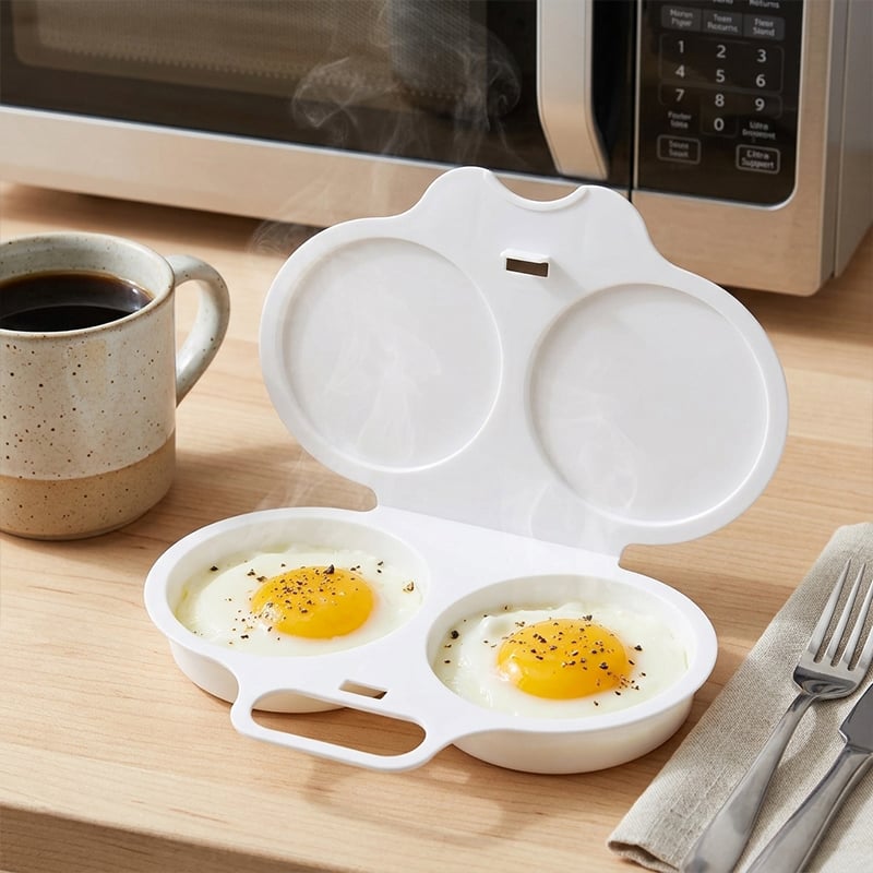 2-Egg Microwave Egg Poacher with Lid