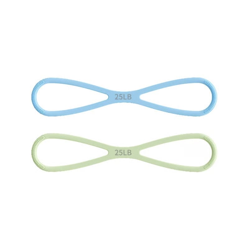 8-Shaped Silicone Resistance Band with Massage Grip