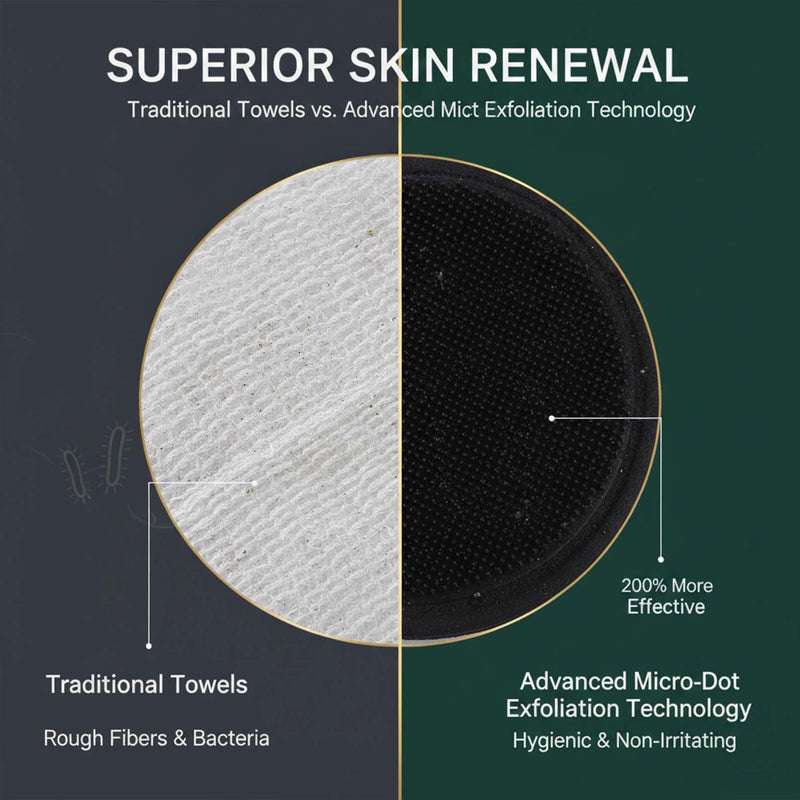 Soft Rubber Shower Scrubber, Gentle Exfoliating Bath Brush for All Skin Types