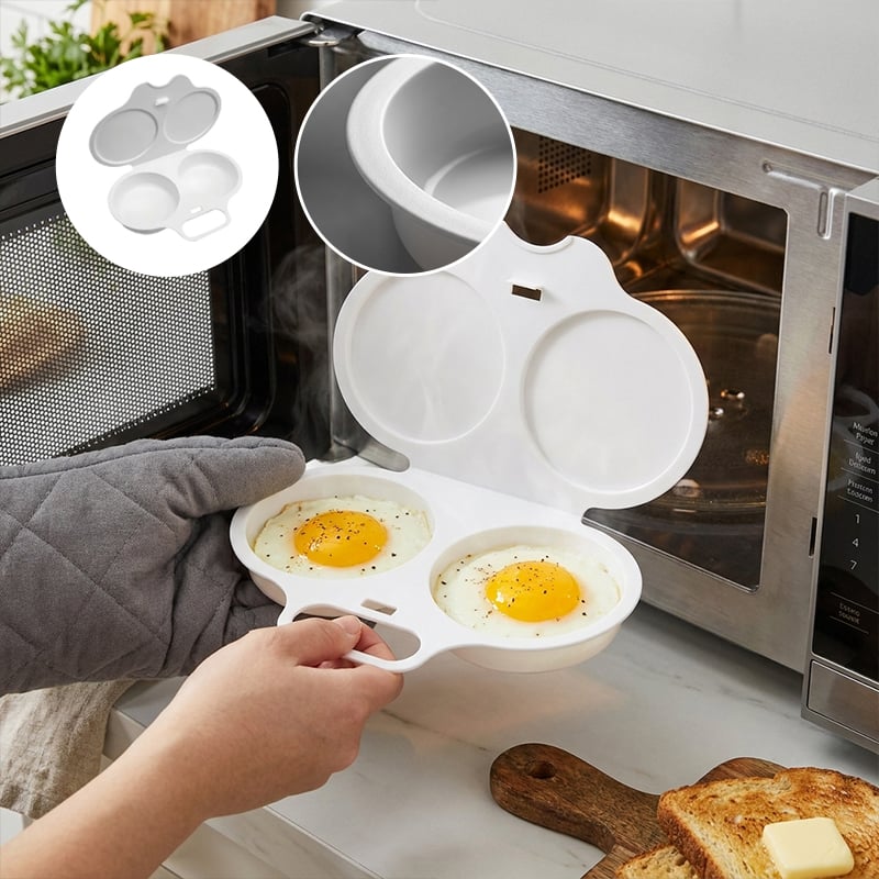 2-Egg Microwave Egg Poacher with Lid