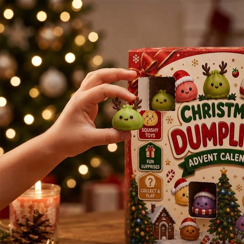 Christmas Dumpling Squishy Advent Calendar – 24 Surprise Toys