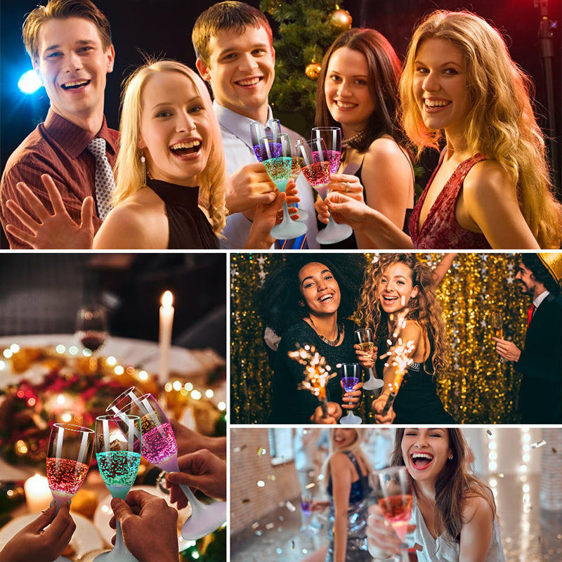 LED Lighted Champagne Glass