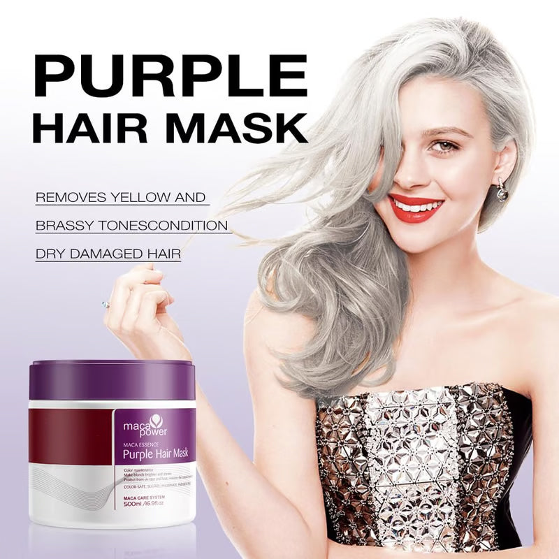 Collagen nourishing hair care deep repair purple hair mask