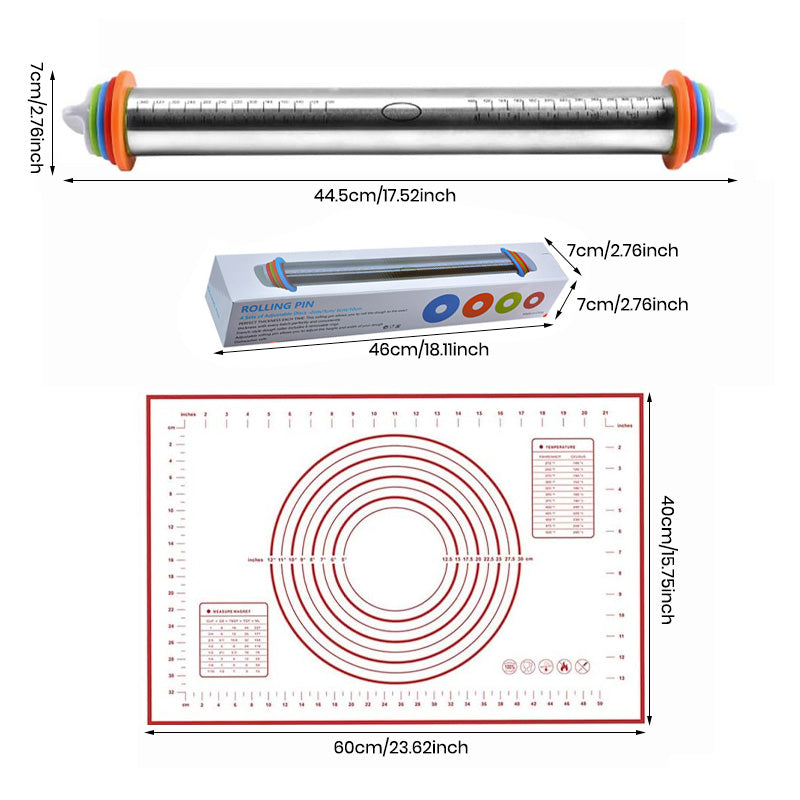 Stainless steel rolling pin