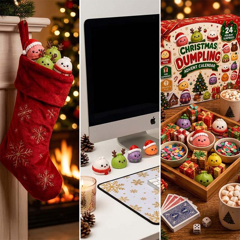 Christmas Dumpling Squishy Advent Calendar – 24 Surprise Toys