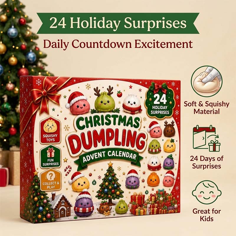 Christmas Dumpling Squishy Advent Calendar – 24 Surprise Toys