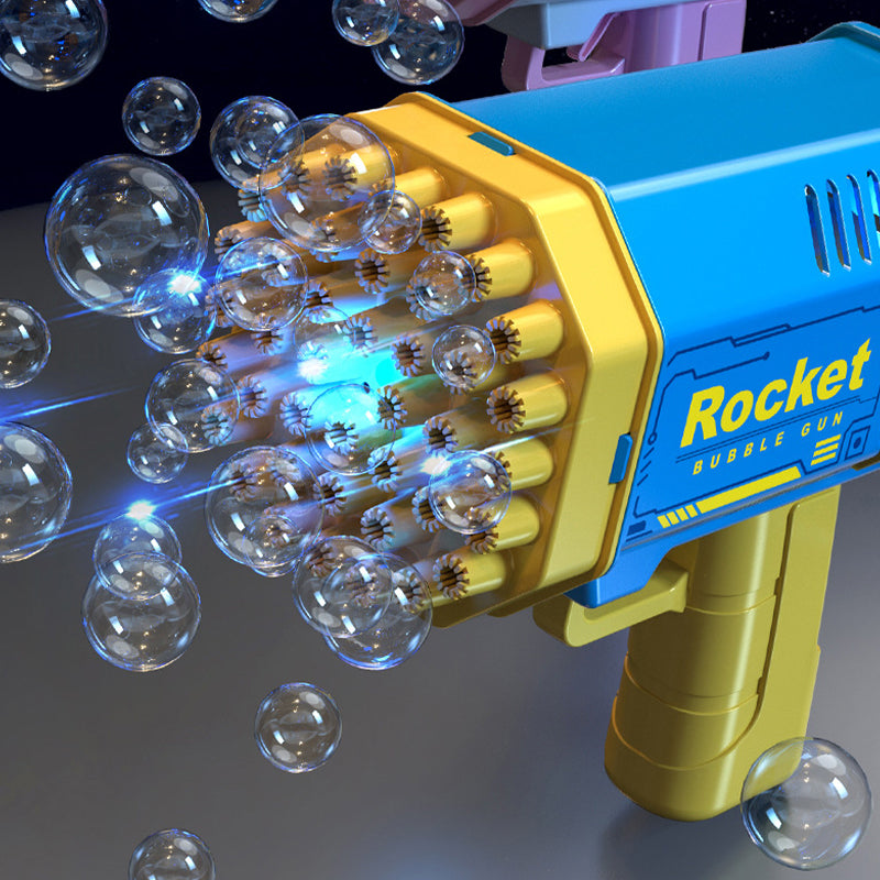 Bubble Machine Gun with 69 Holes And Colorful Lights