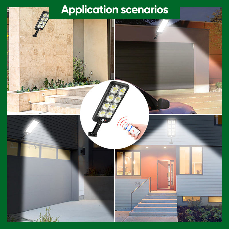 Solar-Powered Garden Light with Dual Motion and Light Sensors