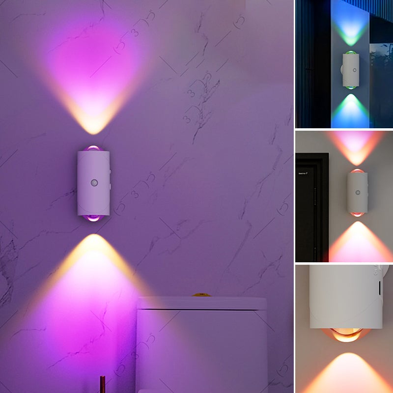 Smart Motion Sensor Wall Lamp with Colorful Gradient