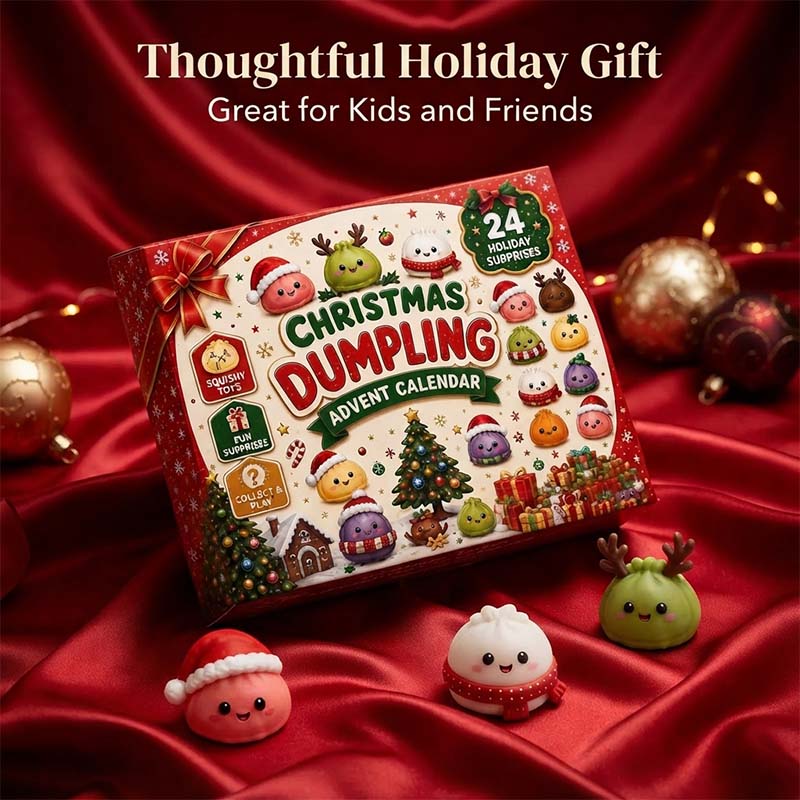 Christmas Dumpling Squishy Advent Calendar – 24 Surprise Toys