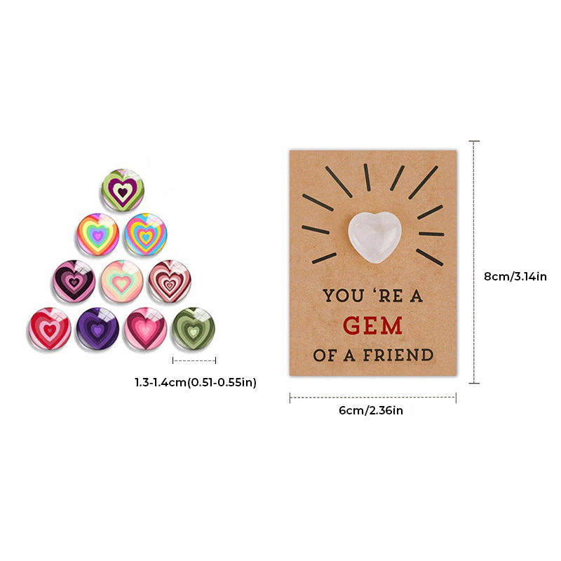 24 Pack Valentines Cards with Heart-Shape Crystals