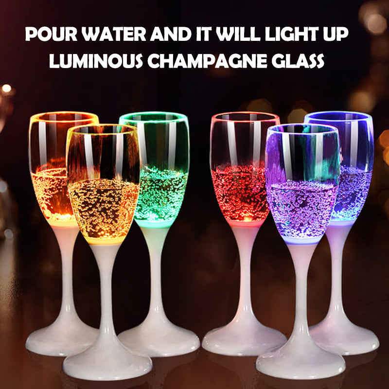 LED Lighted Champagne Glass