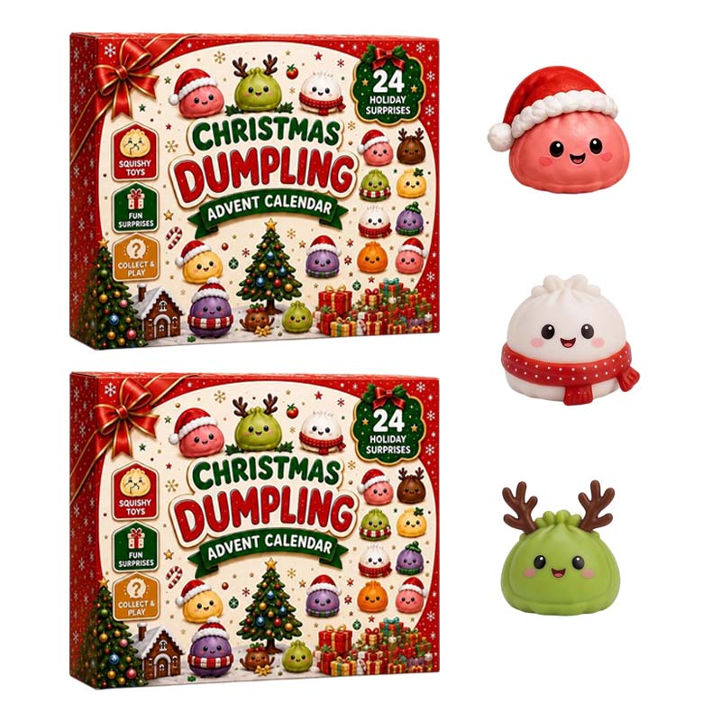 Christmas Dumpling Squishy Advent Calendar – 24 Surprise Toys