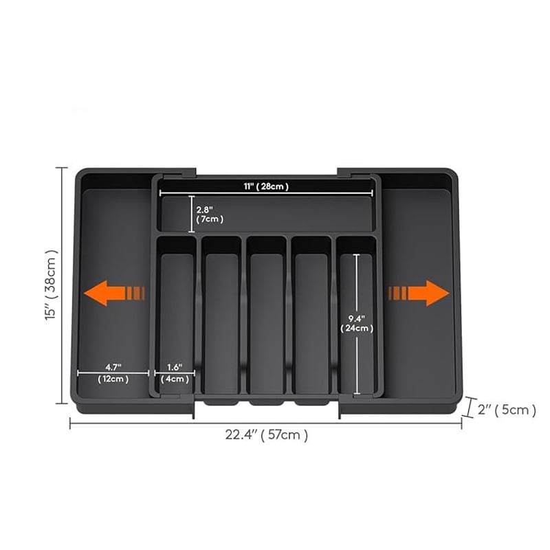 Kitchen Expandable Silverware Drawer Organizer
