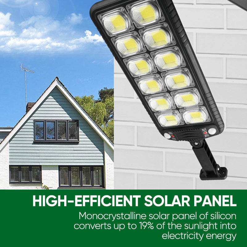 Solar-Powered Garden Light with Dual Motion and Light Sensors
