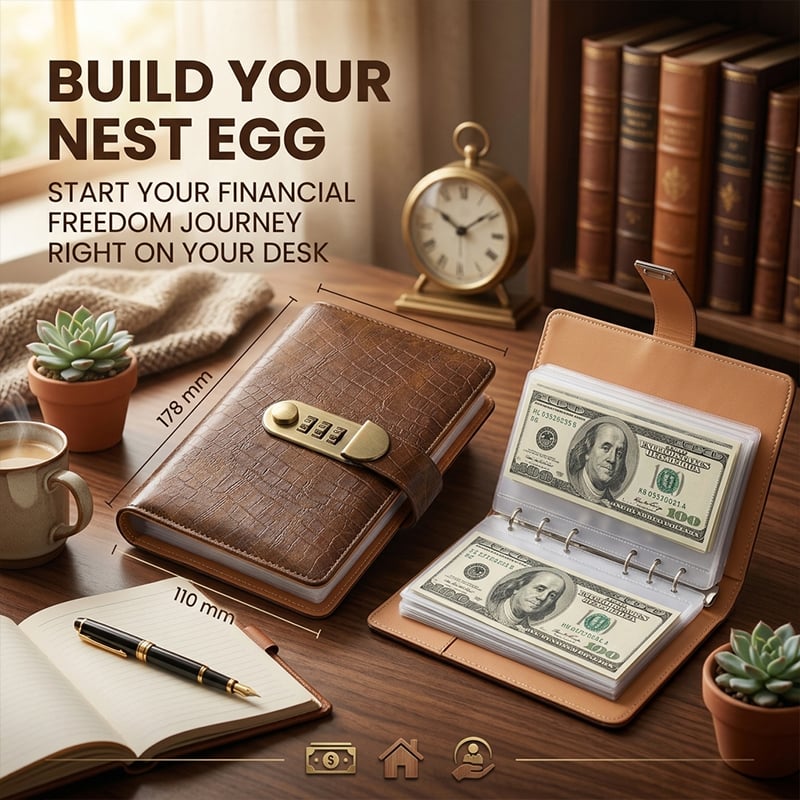 Lockable Savings Notebook