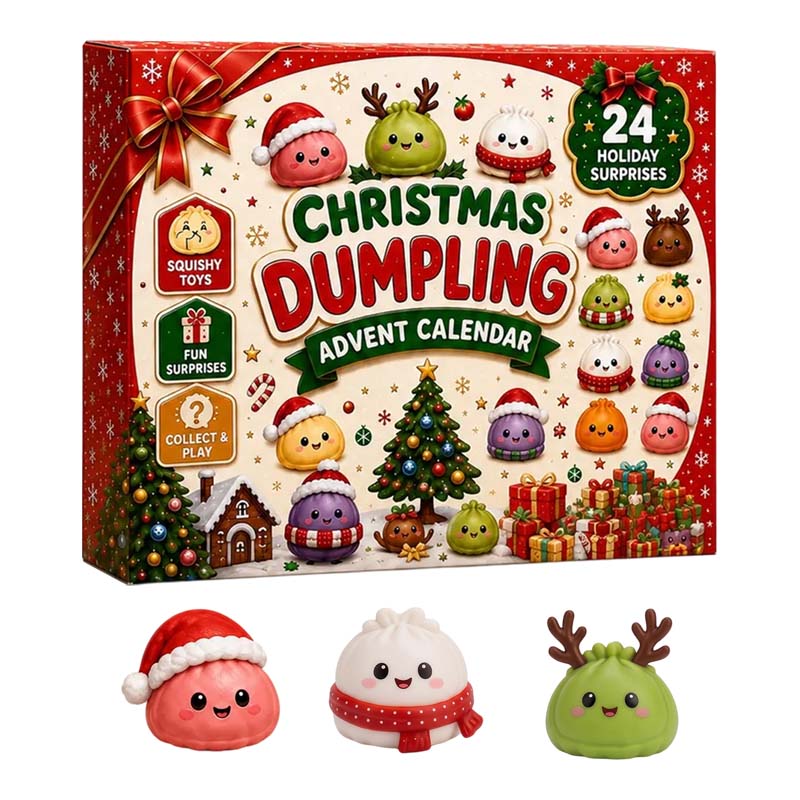 Christmas Dumpling Squishy Advent Calendar – 24 Surprise Toys