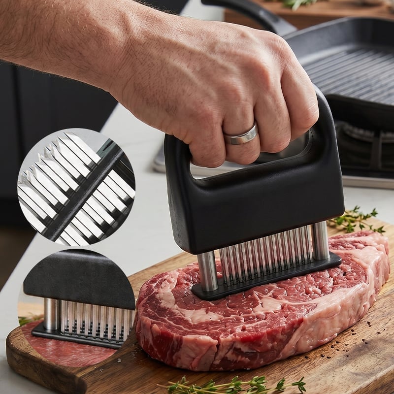 Professional Spring-Loaded Meat Tenderizer
