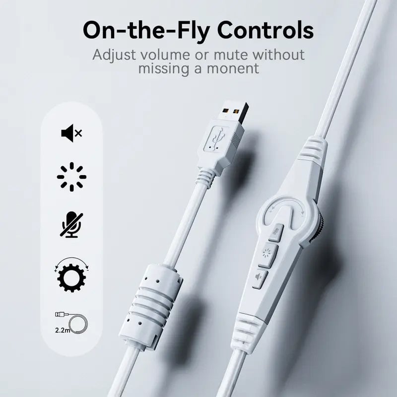 Upgraded Wired PC Gaming Headset with Surround Sound