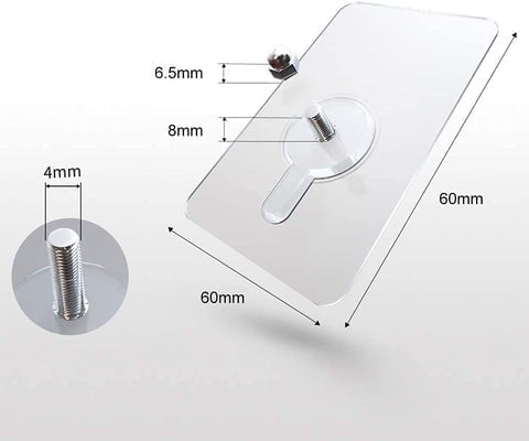 New Self Adhesive Nails Wall Mount Non-Trace Screw Hook Stickers