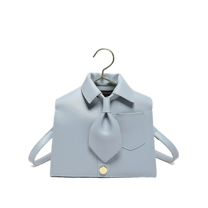 Women's Plain Color Shirt Design Crossbody Bag