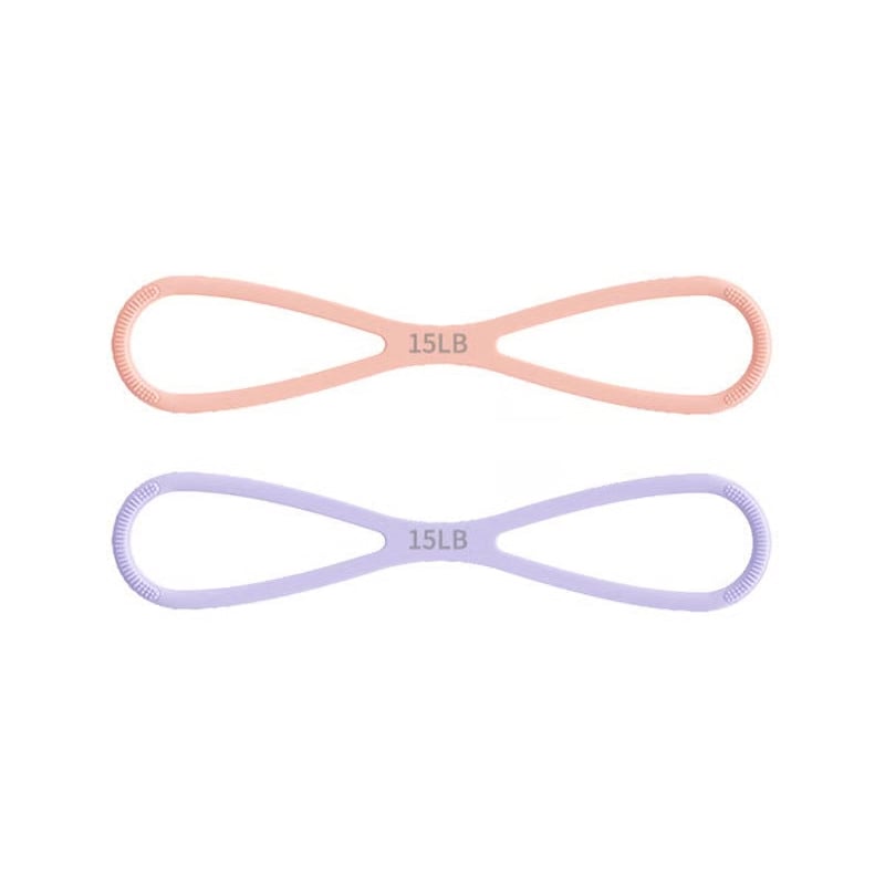 8-Shaped Silicone Resistance Band with Massage Grip