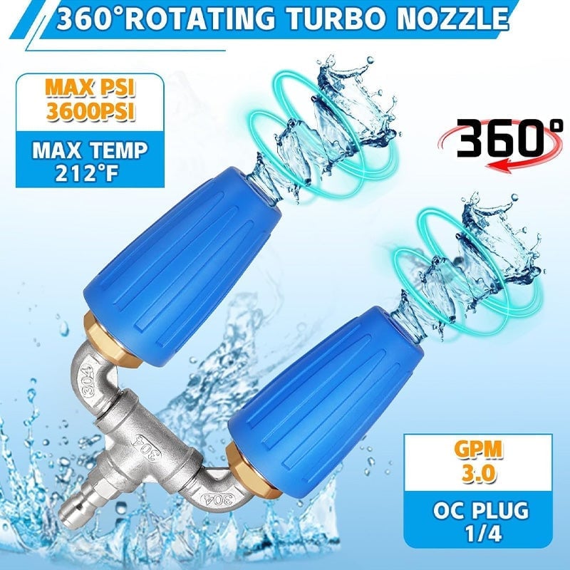 🔥Aless™  Dual/Triple Turbo Nozzle Pressure Washer