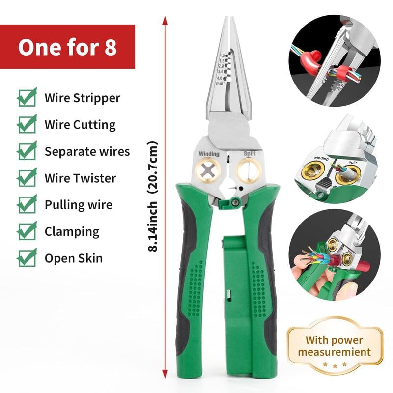 8-in-1 Electrician’s Pliers