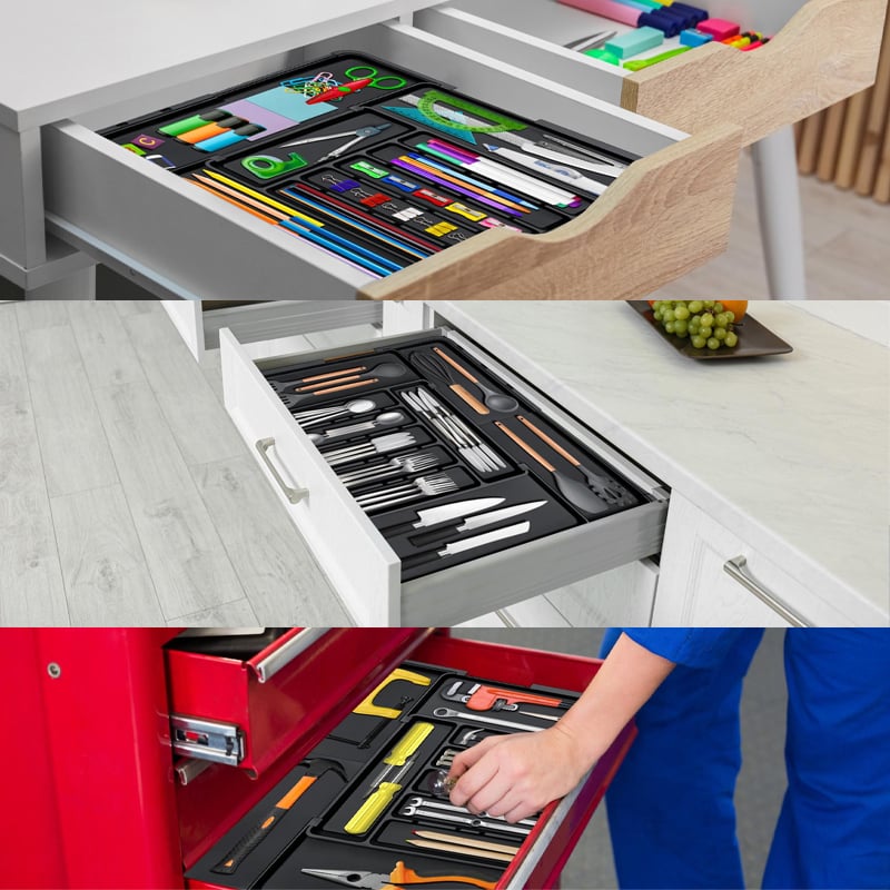 Kitchen Expandable Silverware Drawer Organizer