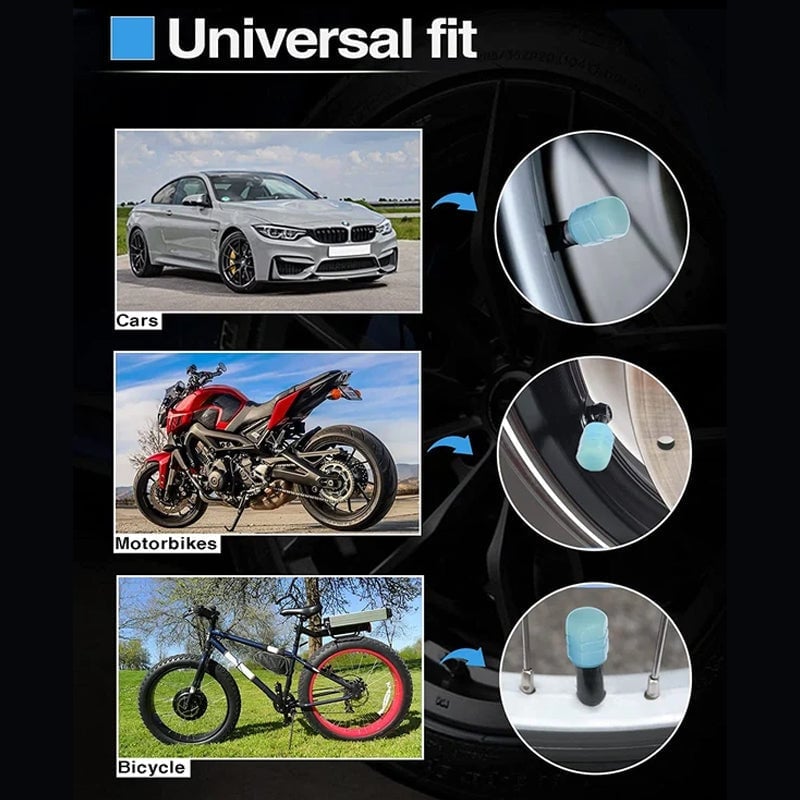 🌟Universal Fluorescent Tire Valve Caps (4 PCS/Set)